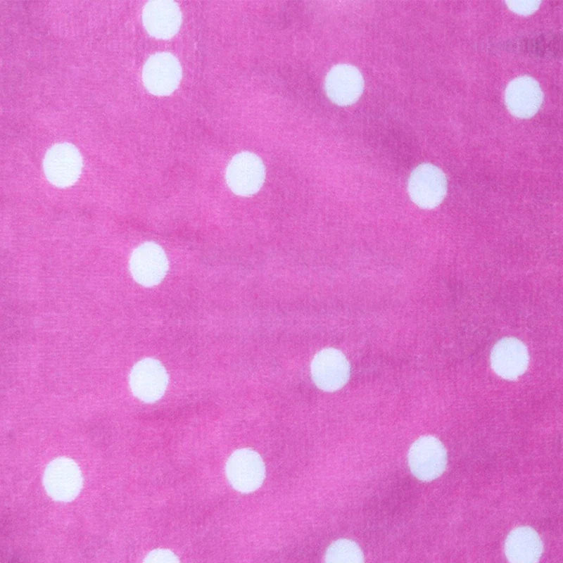 Tissu minky câlin imprimé à motif pois au mètre
