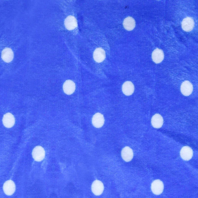 Tissu minky câlin imprimé à motif pois au mètre