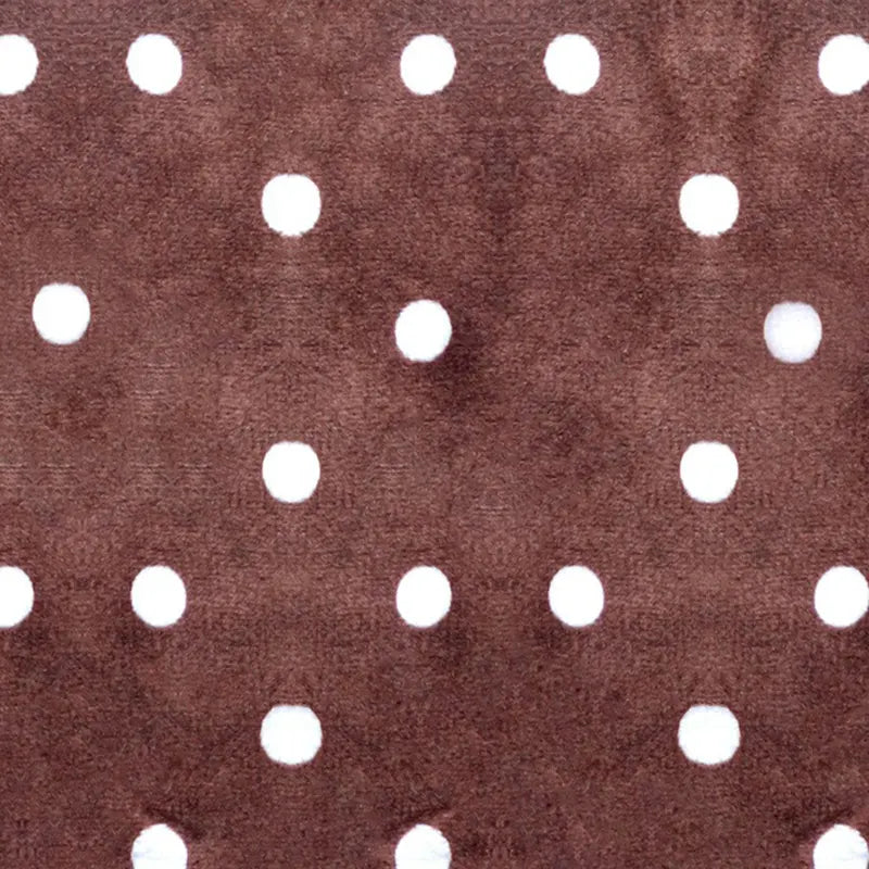 Tissu minky câlin imprimé à motif pois au mètre