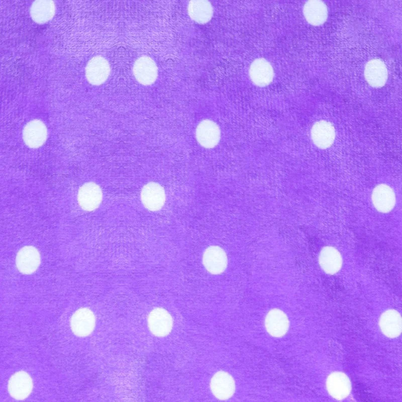Tissu minky câlin imprimé à motif pois au mètre