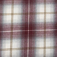 Découvrez le tissu en flanelle à carreaux pour l'automne de Longon Craft France : un mélange polyester-coton confortable, motif symétrique bordeaux, marron, gris et blanc, idéal au mètre pour robes, chemises et projets de couture d'hiver.