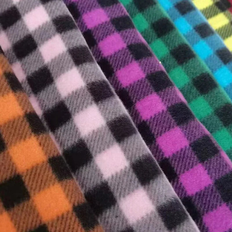 Tissu polaire à carreaux au mètre