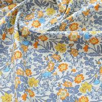 Tissu popeline de coton imprimé au mètre Longan Craft France, 100% coton motifs floraux, idéal pour DIY, quilting, nappes, robes ou chemises. Parfait pour ajouter une touche de charme à tous vos projets créatifs.