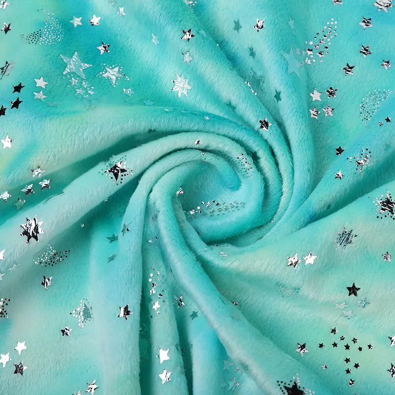 Tissu minky arc‑en‑ciel au mètre