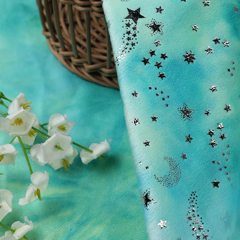 Tissu minky arc‑en‑ciel au mètre
