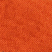 Gros plan sur la Flanelle de coton uni au mètre de Longon Craft France, une flanellette orange confortable d'automne au tissage dense et à la texture douce et duveteuse. Ce tissu super douillet est idéal pour les pyjamas ou les câlins.