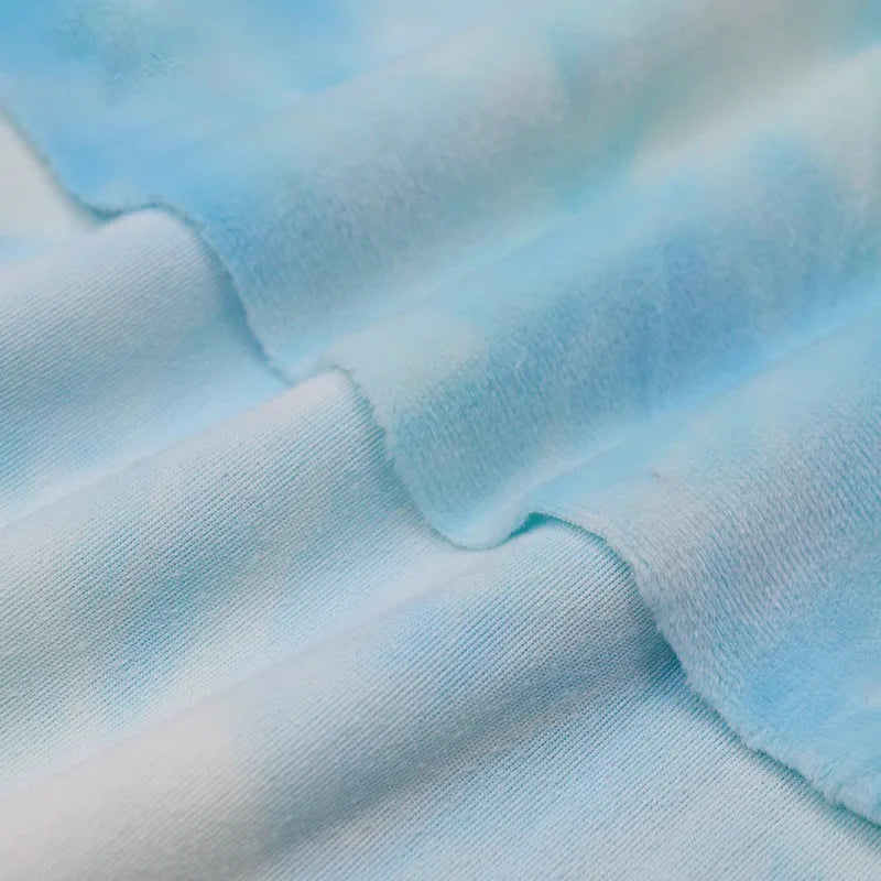 Minky extensible arc‑en‑ciel au mètre