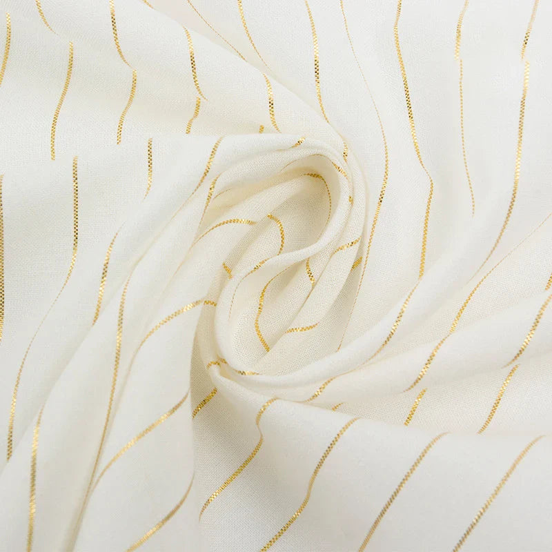 Voile de coton rayé au mètre